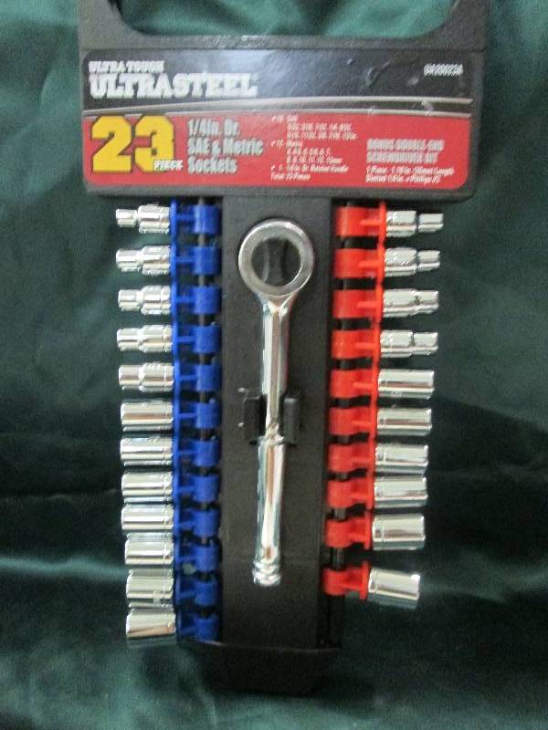 lot 302 image: Ultra tough ultra steel 23 pc. 14 ...