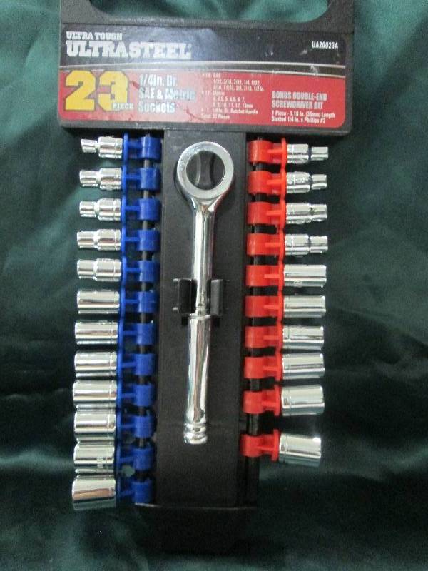 lot 306 image: Ultra tough ultra steel 23 pc. 14 ...