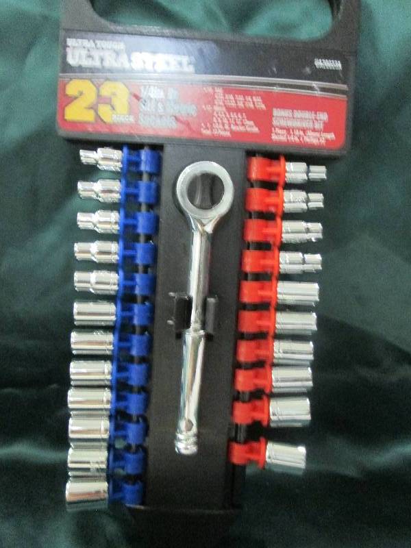 lot 308 image: Ultra tough ultra steel 23 pc. 14 ...