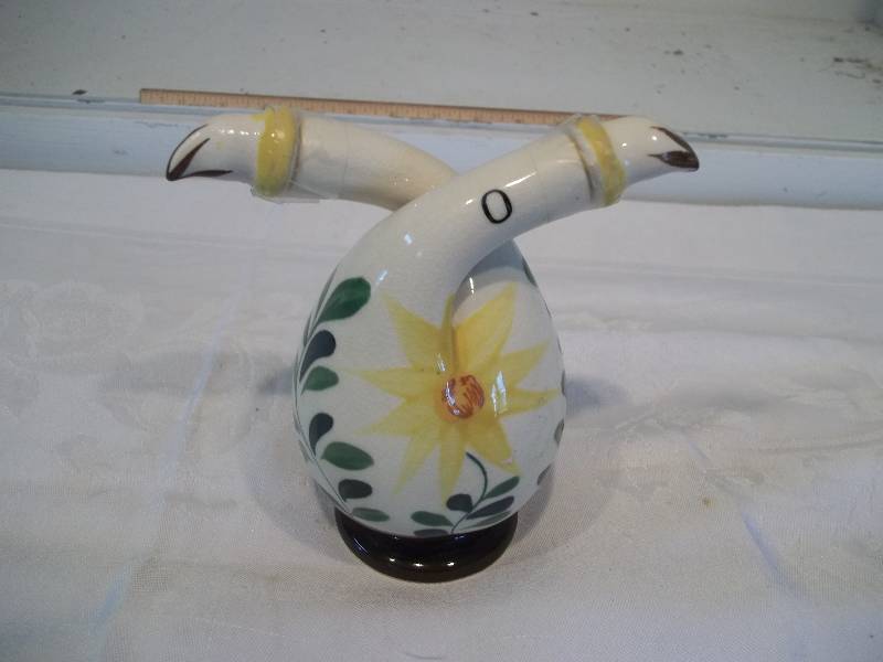 Unique Hand Painted Oil and Vinegar Dispenser
