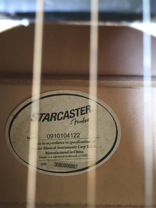 lot 10 image: A pair of guitars acoustical one fender star casters one Shero