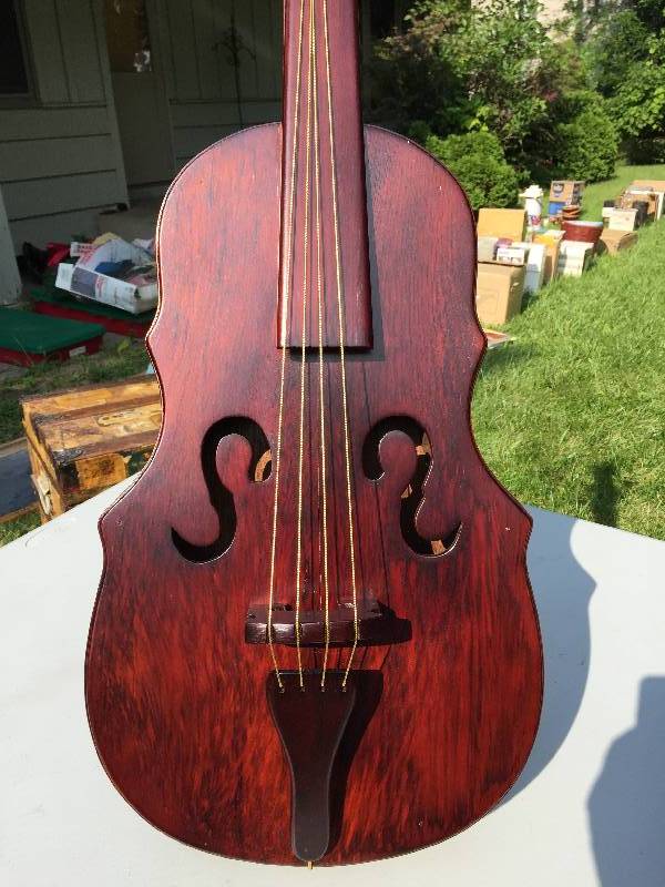 lot 23 image: New in box extra large solid wood decorative cello