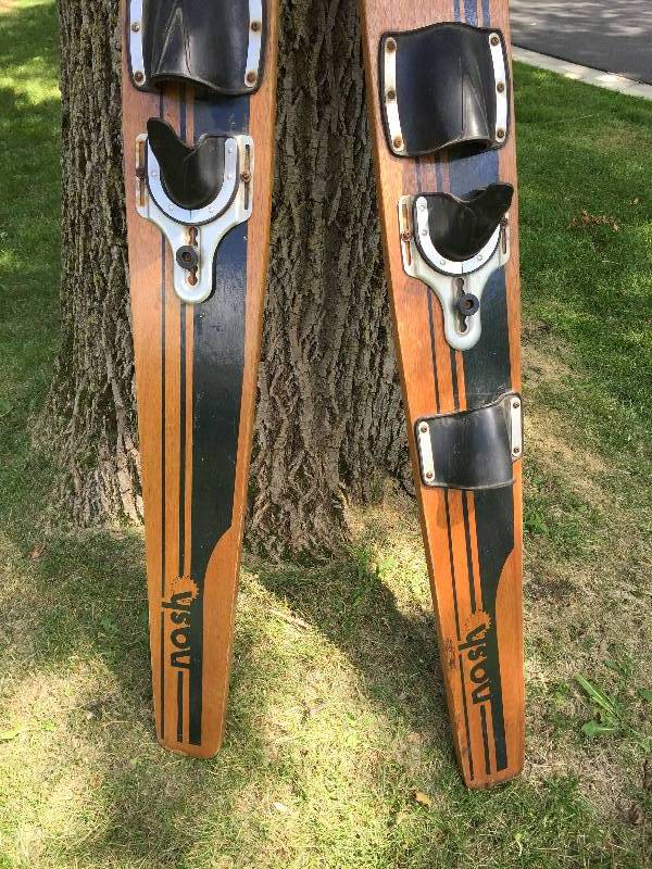 Cool vintage cascade wooden water skis