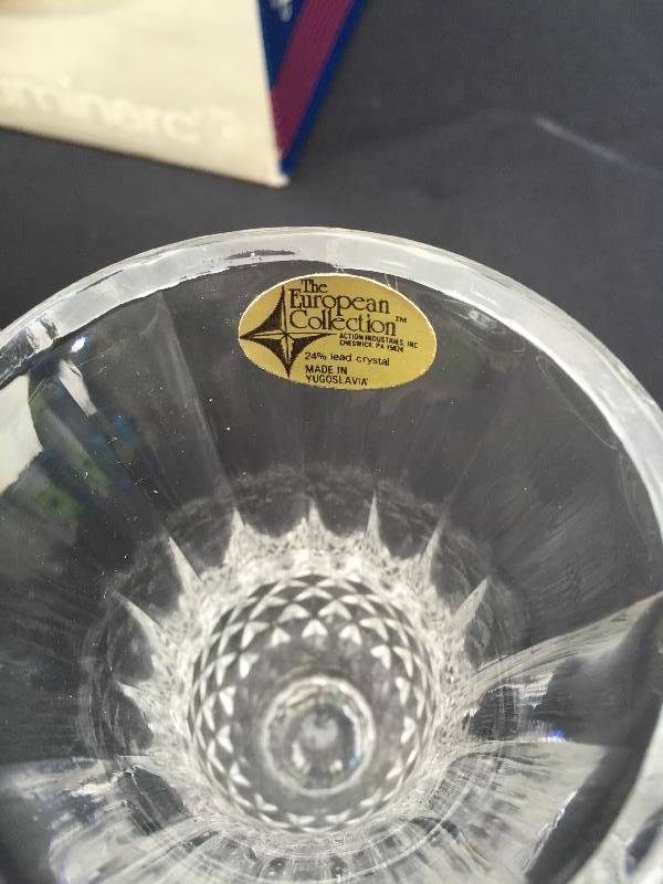 Leaded crystal vase & Crystal cheese dome. Both items New in Box.
