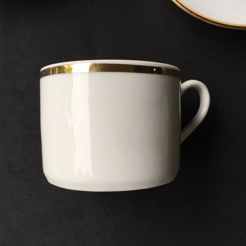 2 Sets of Germer Brazil Gold Edged Cups & Saucers NIB.
