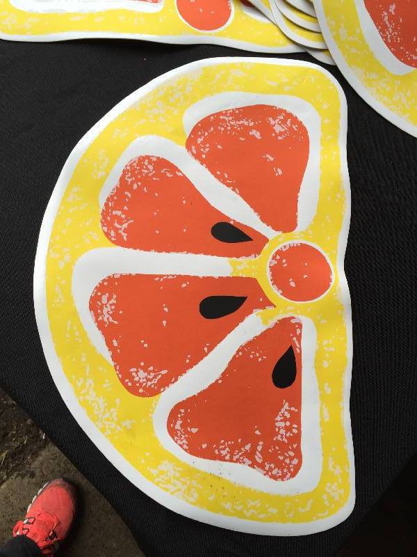 18 Asst. Placemats.  10 Orange slice & 8 Corn on the Cob.