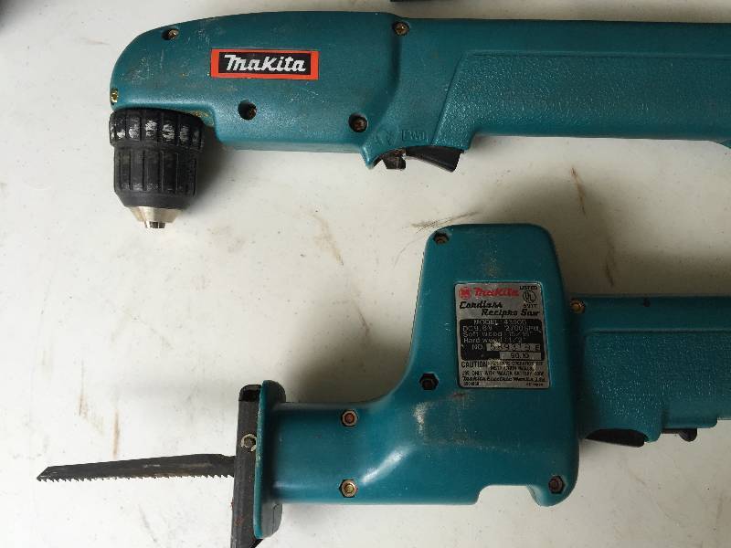 large lot of Makita tools