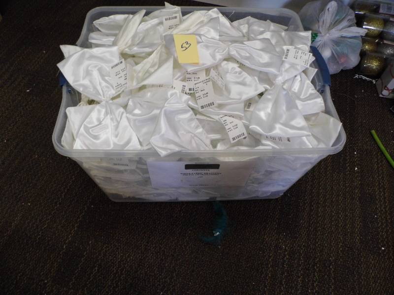 18 Gallon Tote of Satin Bows