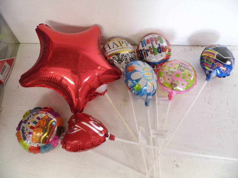 Assorted Balloons on Stems
