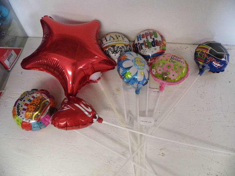Assorted Balloons on Stems