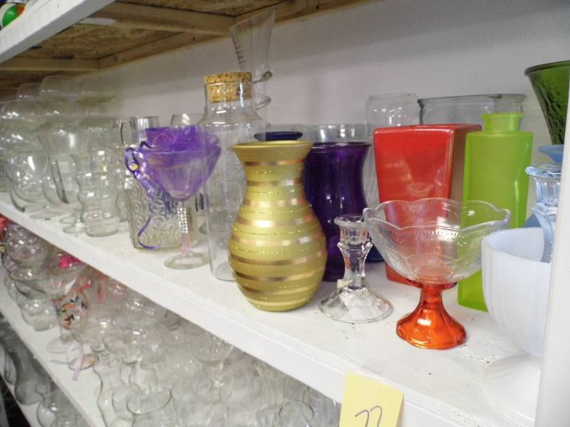 Assortment of Vases, Glasses and Containers