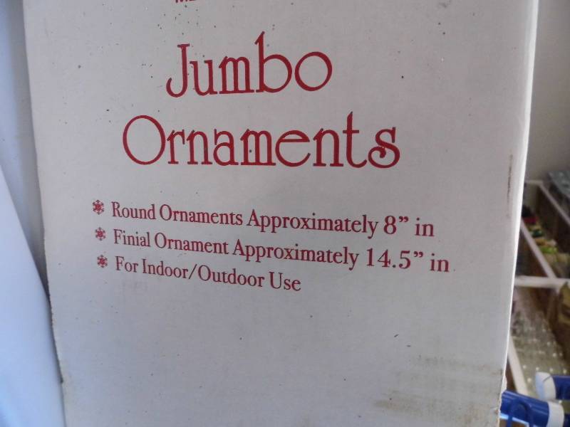 3 Piece Jumbo Christmas Ornaments