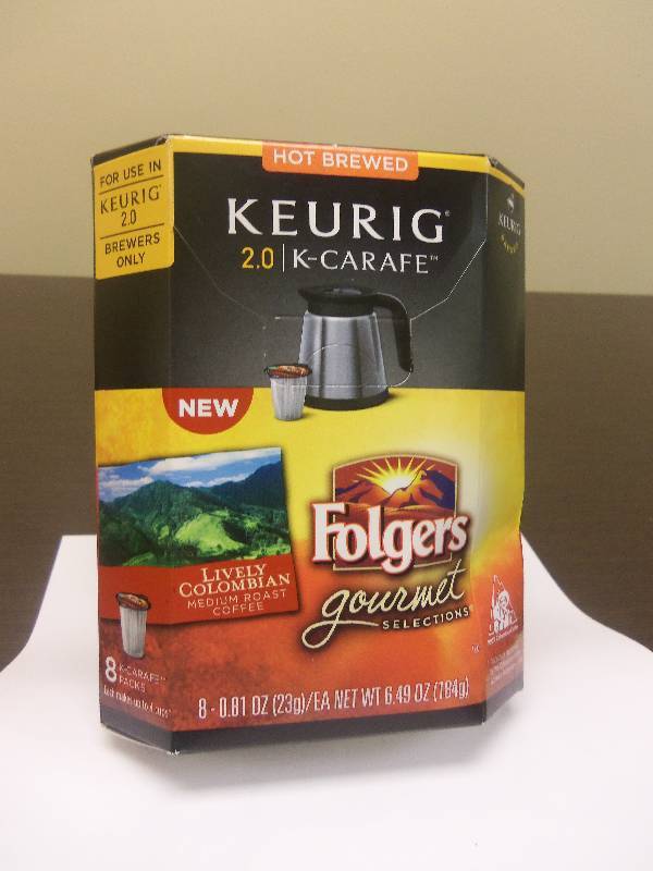 Keurig 2.0 K-Carafe Cups Folgers Gourmet Lively Columbian