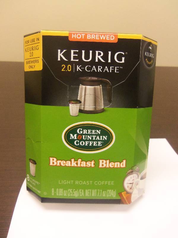 Keurig 2.0 K-Carafe Cups Green Mountain Coffee Breakfast Blend