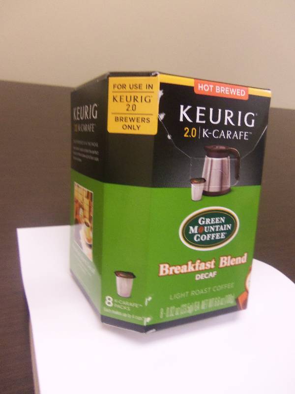 Keurig 2.0 K-Carafe Cups Green Mountain Coffee Breakfast Blend Decaf