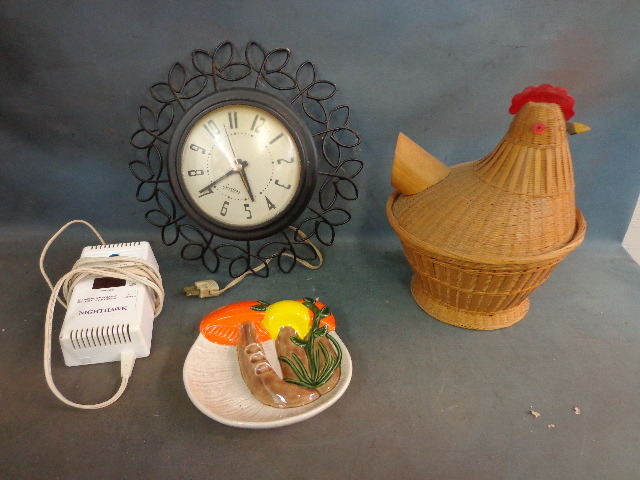 lot 53 image: Electric Wall Clock and more