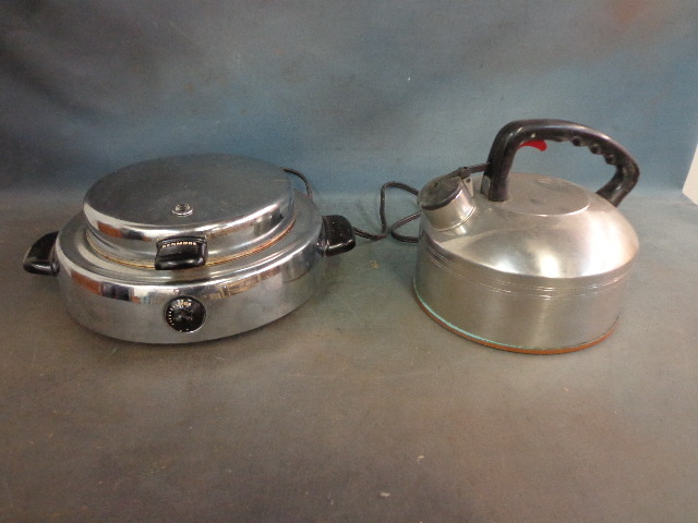 lot 72 image: Singing Tea Kettle, Vintage Waffle Iron