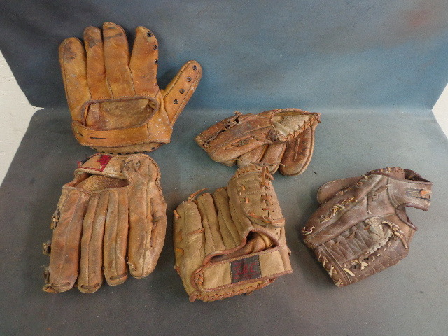 lot 97 image: Variety Baseball Mits