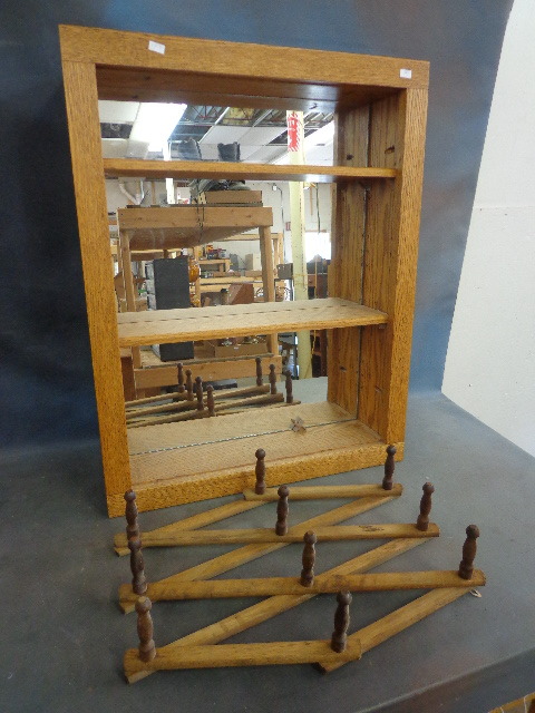 lot 141 image: Wooden Mirror shelf Vanity