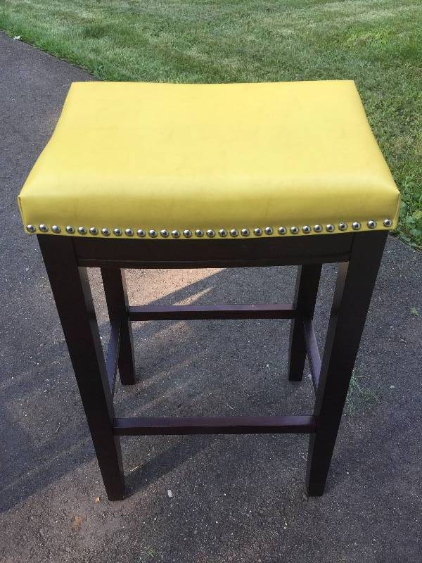 NEW Yellow Top Tall Bar Stool