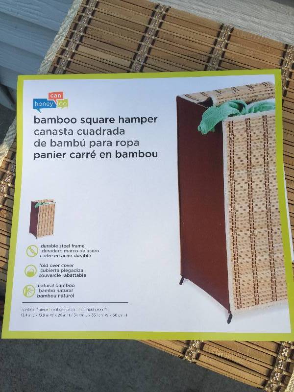 New Bamboo Square Hamper