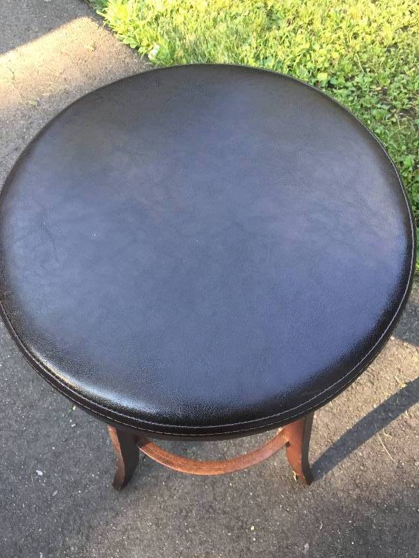 Tall Brown Round Swivel Bar Stool