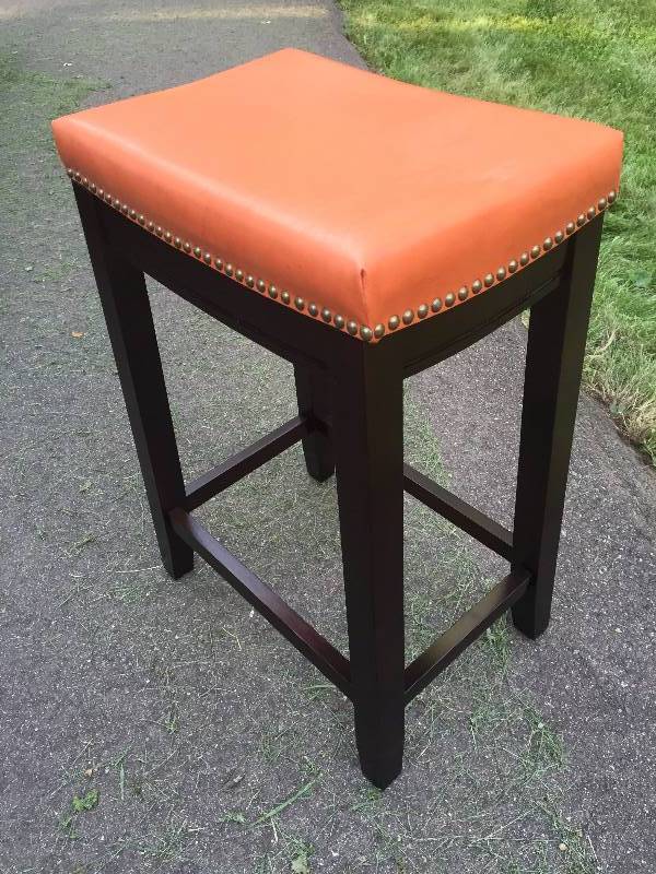 Tuscan Orange Top Bar Stool