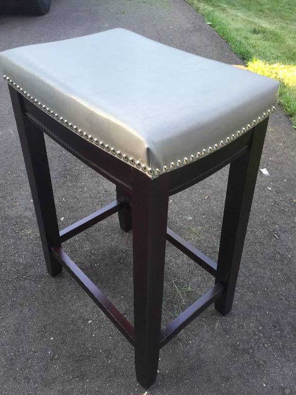 Grey Top Bar Stool