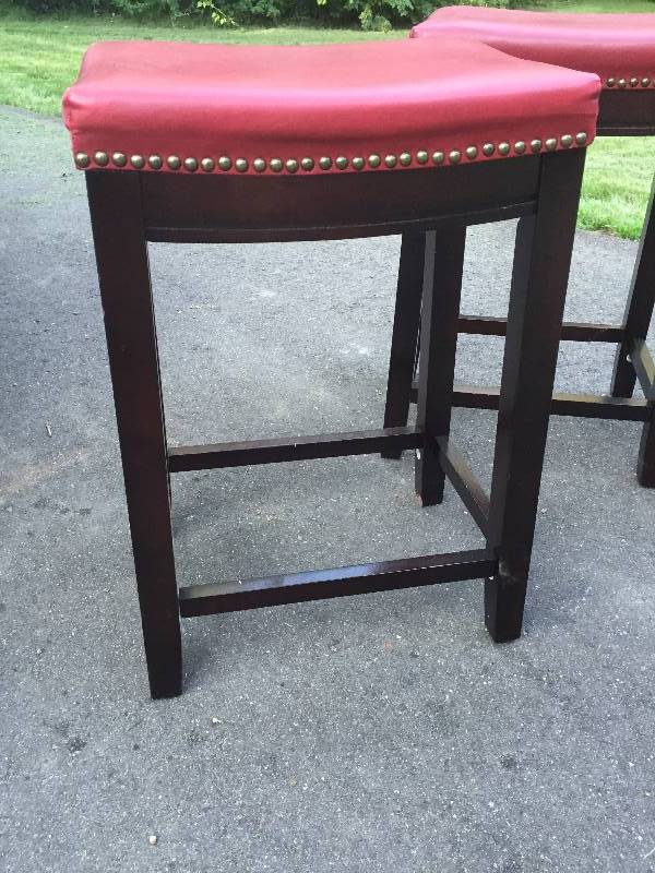 4 Red top Bar Stools