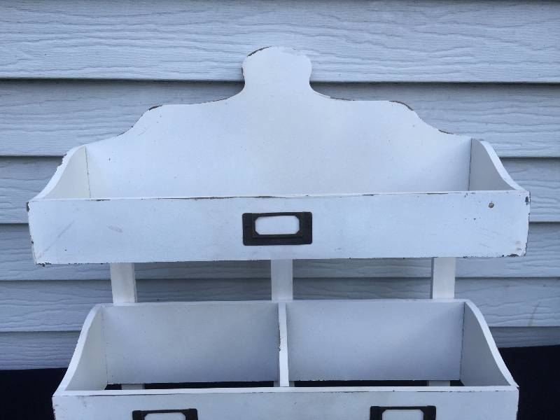 Distressed Cream Wall Dcor Shelft Rack