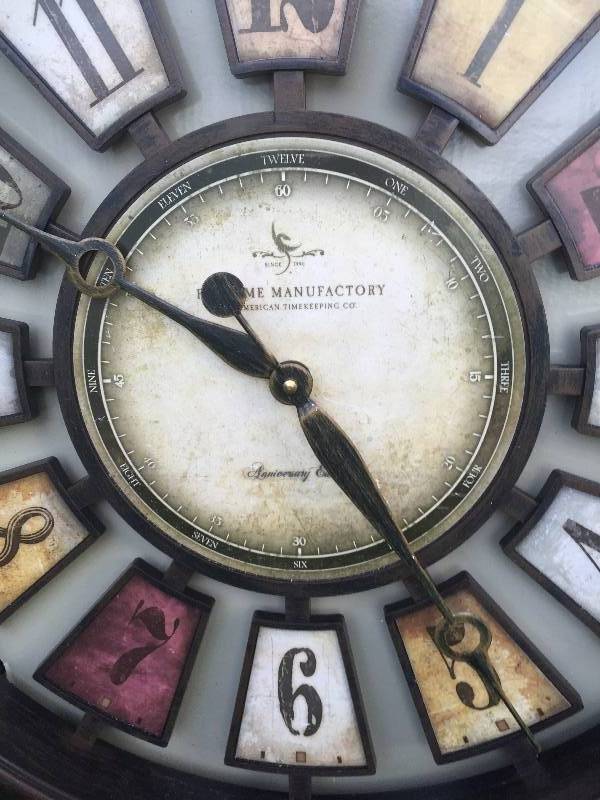 Large Numeral Plaques Wall Clock