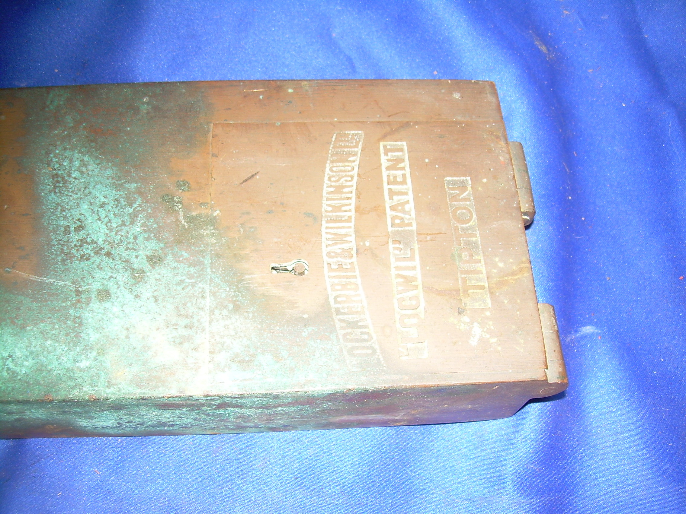 antique metalcoin operated door lock