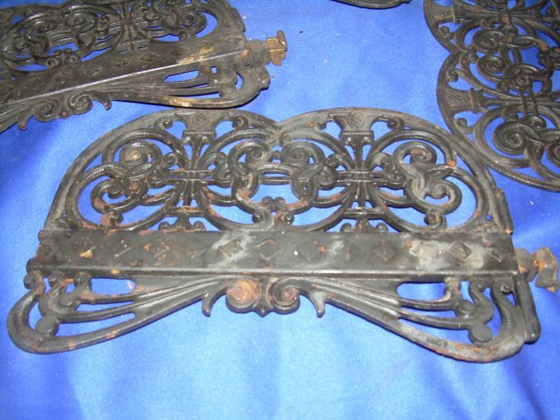 set of four antique sewing machine pedals