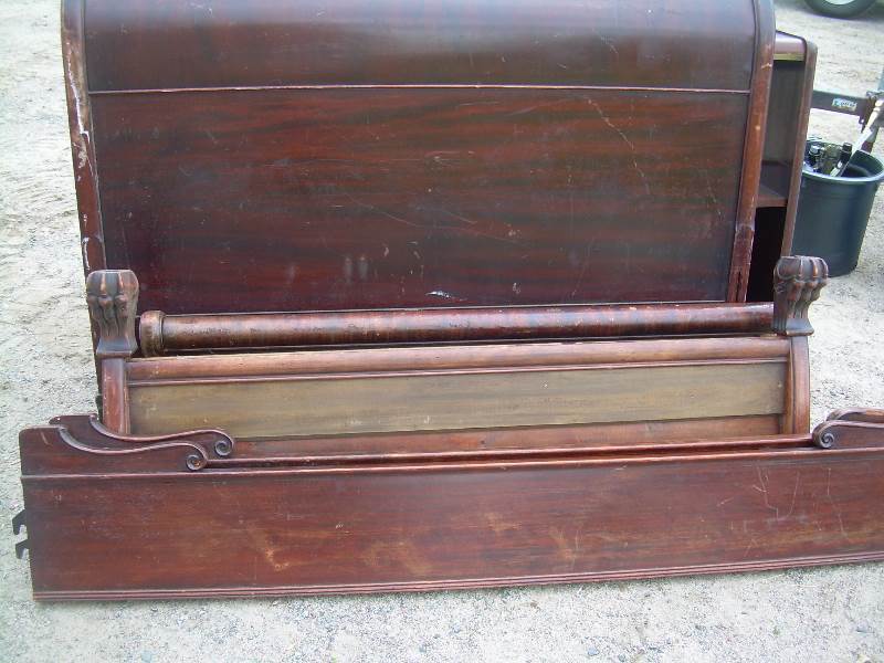 antique wooden bed frame
