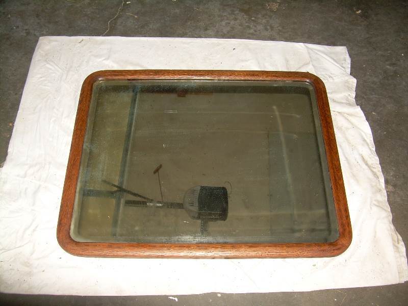 antique wood framed mirror