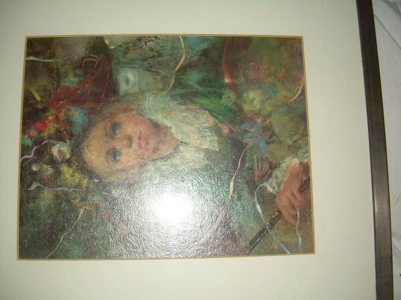 antique picture and frame