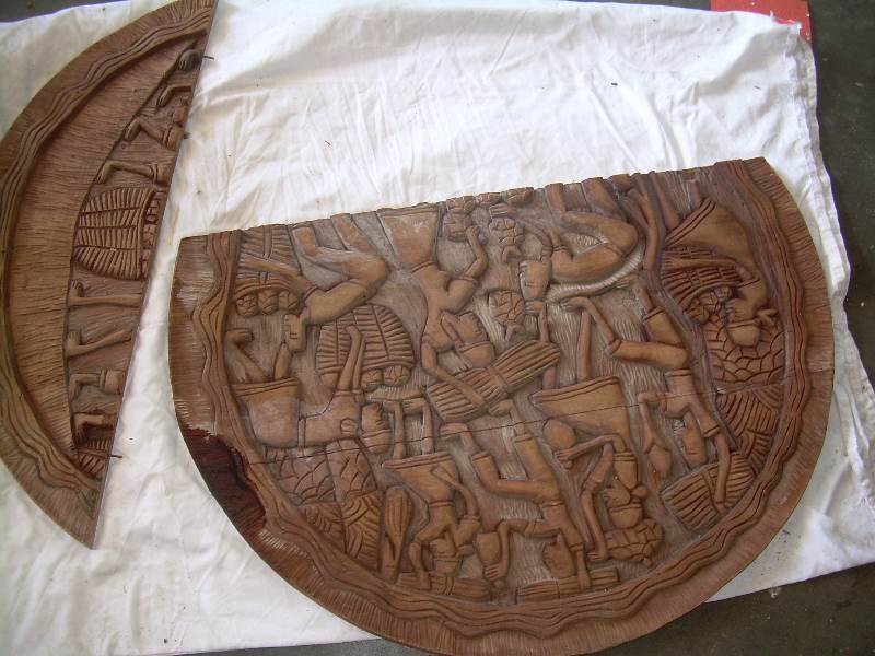 vintage wooden wall piece or table top