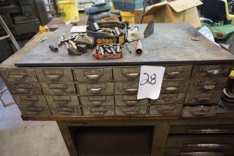 Metal 24 Drawer Machine Shop Tool and Die Storage With Contents