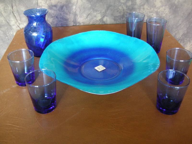 Misc blue glass