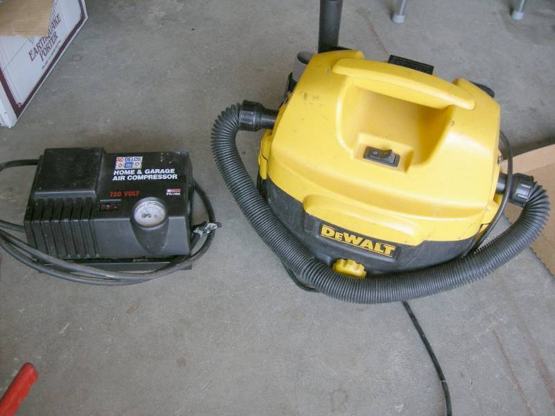 Shop Vac and air compressor