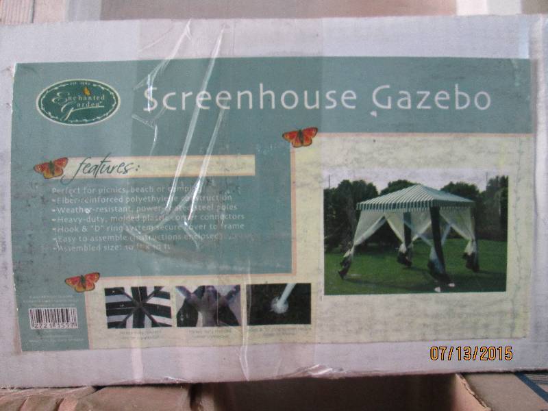 10x10 screen house gazebo in orig...