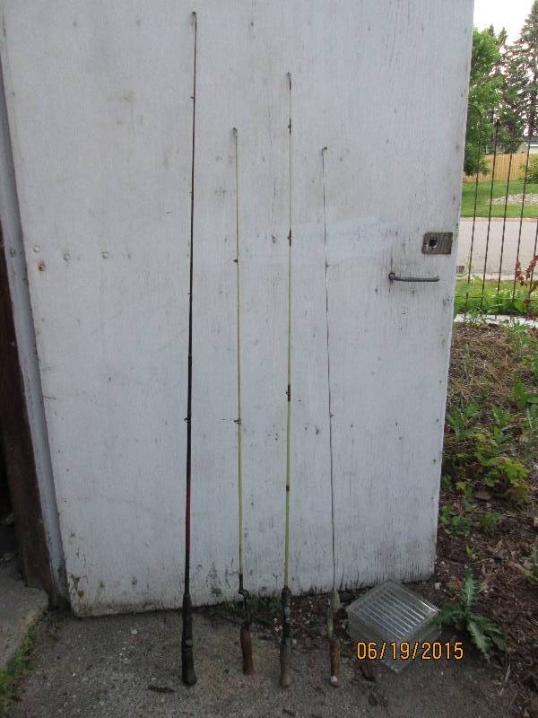 4 fishing rods without reels...