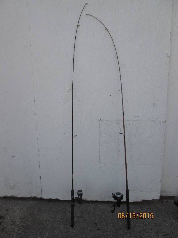 Pair of fishing rods and reels. Zeb...