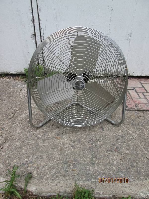 Large fan on its own stand...
