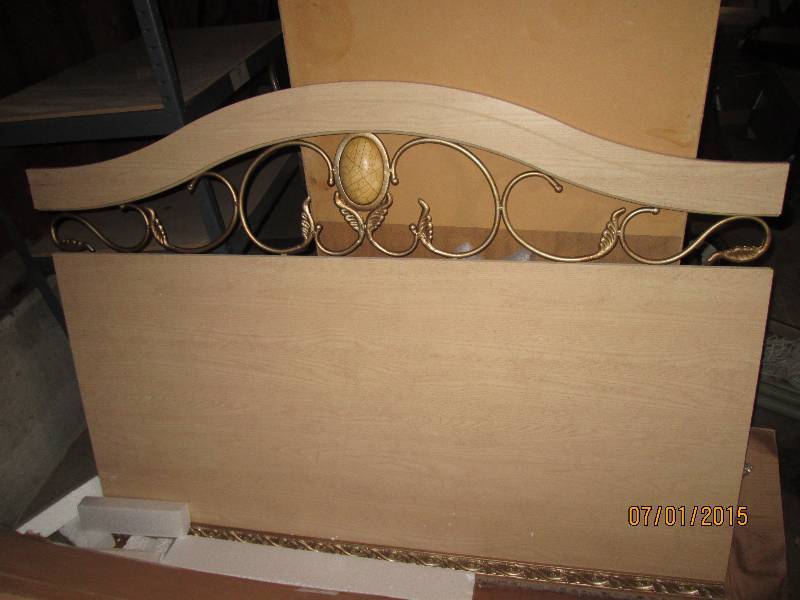 New pine and metal headboard. Uniqu...
