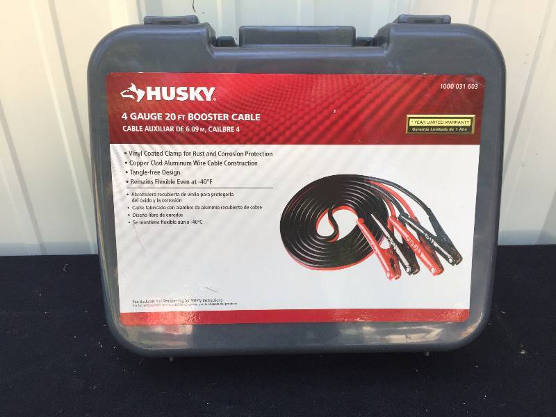lot 24 image: Husky 20ft Booster Cables