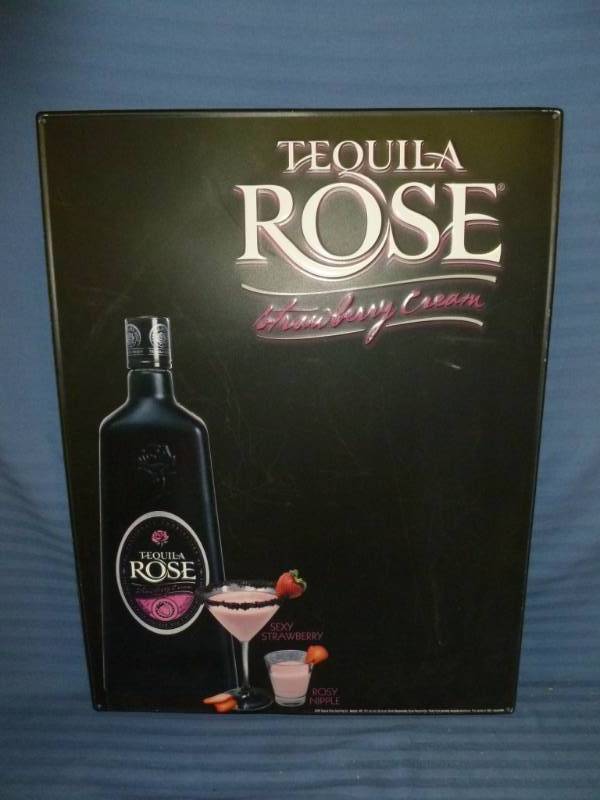 lot 52 image: Tequila Rose Metal Sign