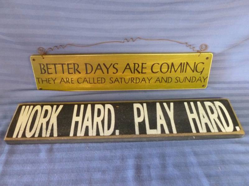 lot 63 image: Wooden Wall Sign