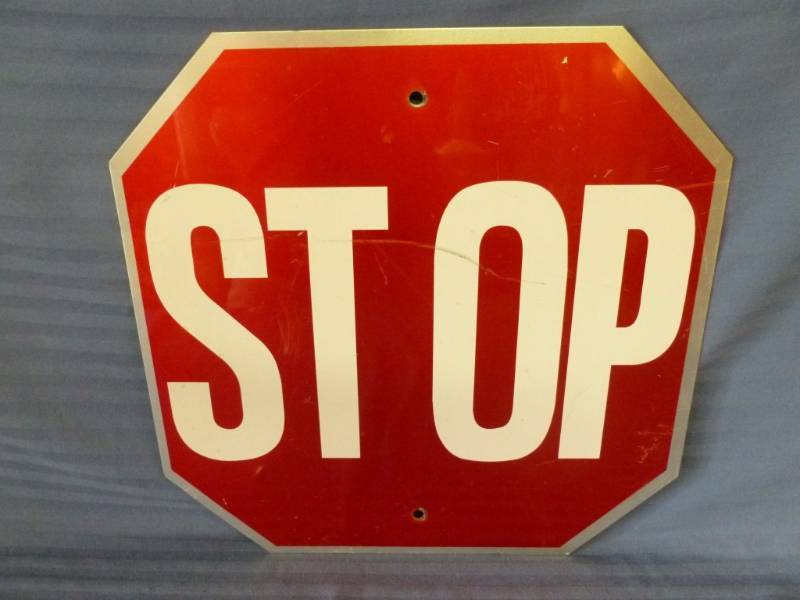 lot 76 image: Double Sided Metal Sign