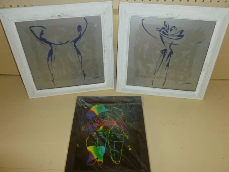 lot 121 image: Wood Framed Pictures